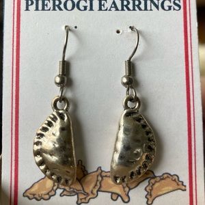 Handcrafted Sterling Silver Pierogi earrings